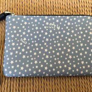 Coach blue wristlet